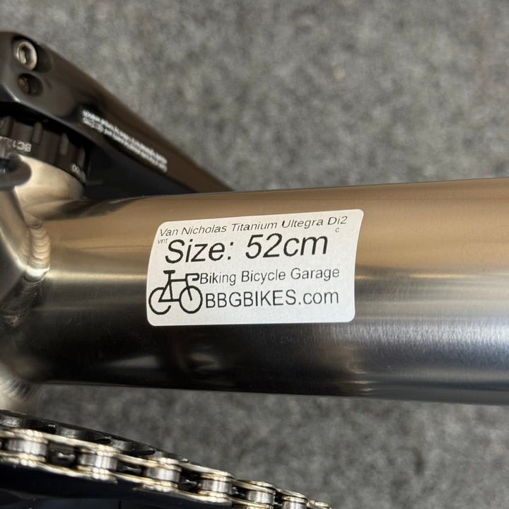 52cm Van Nicholas Titanium Road Bike, Shimano Ultegra Di2 11-speed, Carbon Fork