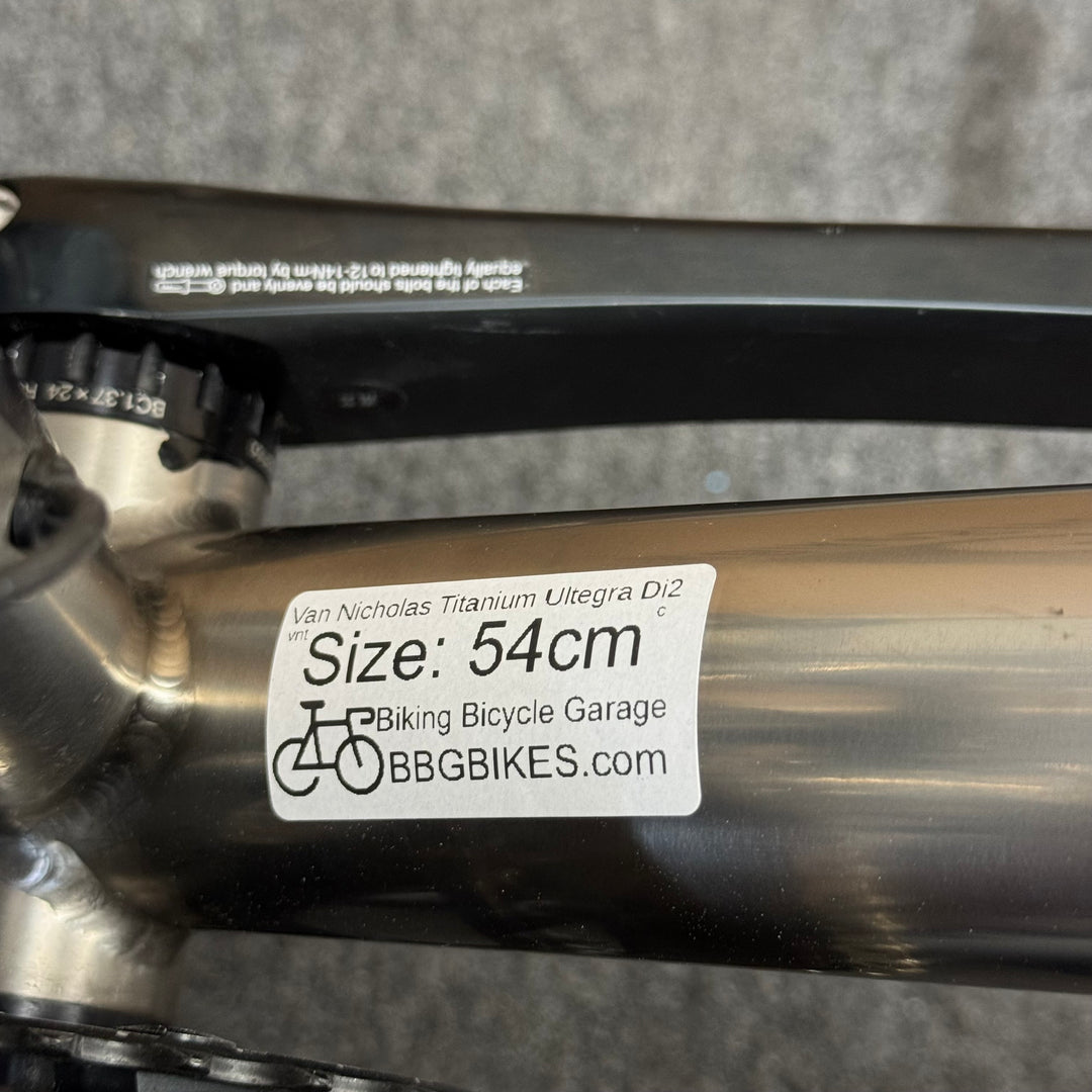 54cm Van Nicholas Titanium Road Bike, Shimano Ultegra Di2 11-speed, Carbon Fork