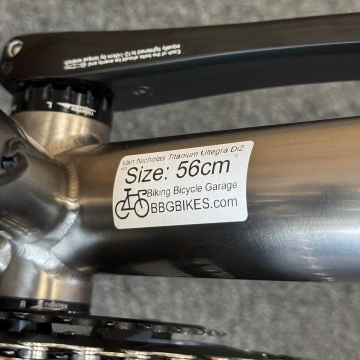 56cm Van Nicholas Titanium Road Bike, Shimano Ultegra Di2 11-speed, Carbon Fork