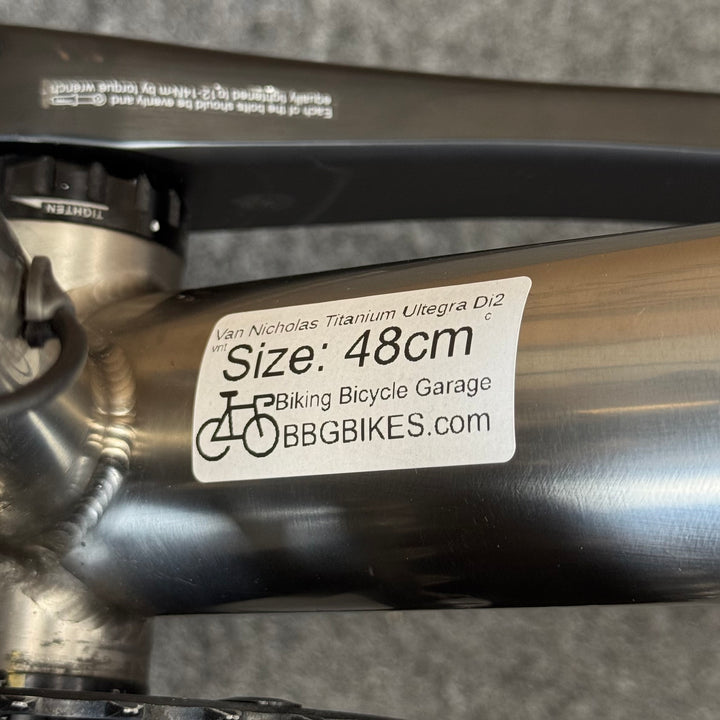 48cm Van Nicholas Titanium Road Bike, Shimano Ultegra Di2 11-speed, Carbon Fork