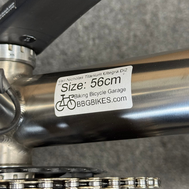 56cm Van Nicholas Titanium Road Bike, Shimano Ultegra Di2 11-speed, Carbon Fork