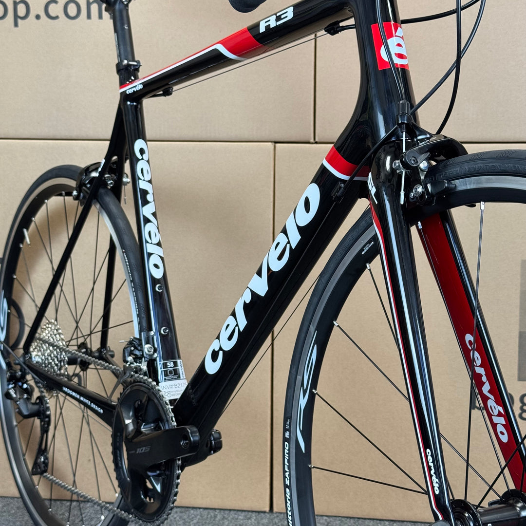 Used Cervelo R3 Team, 11-speed Shimano 105, Carbon Fiber Road Bike-2012, 58cm