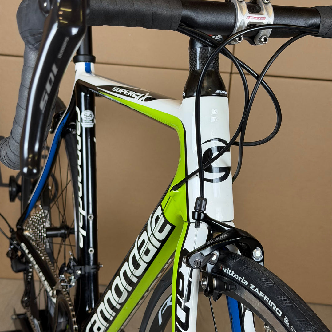 Used Cannondale Supersix, New 11-speed Shimano 105, Carbon Fiber Road Bike-2013, 54cm