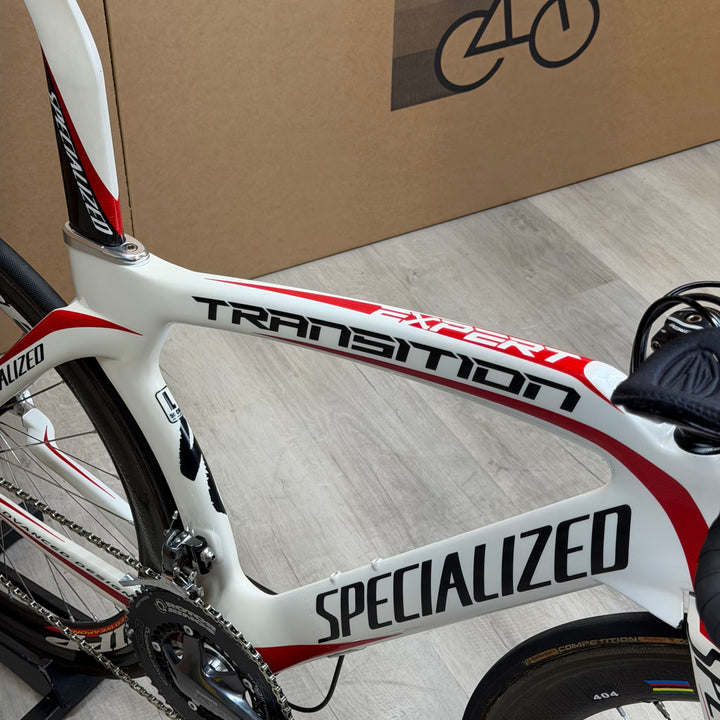 Used Specialized Transition Expert, Carbon Triathlon Bike, Zipp 404, Large 56cm