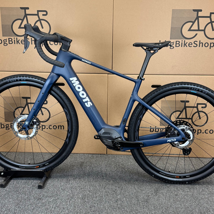 Demo, Moots Express, Carbon Gravel E-Bike, 28mph, Deore XT Di2, 2024, Medium