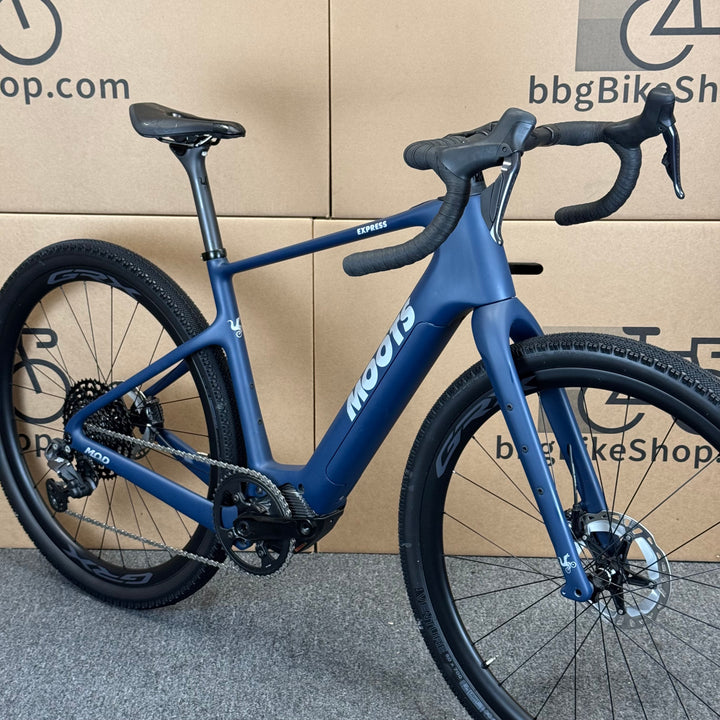 Demo, Moots Express, Carbon Gravel E-Bike, 28mph, Deore XT Di2, 2024, Medium