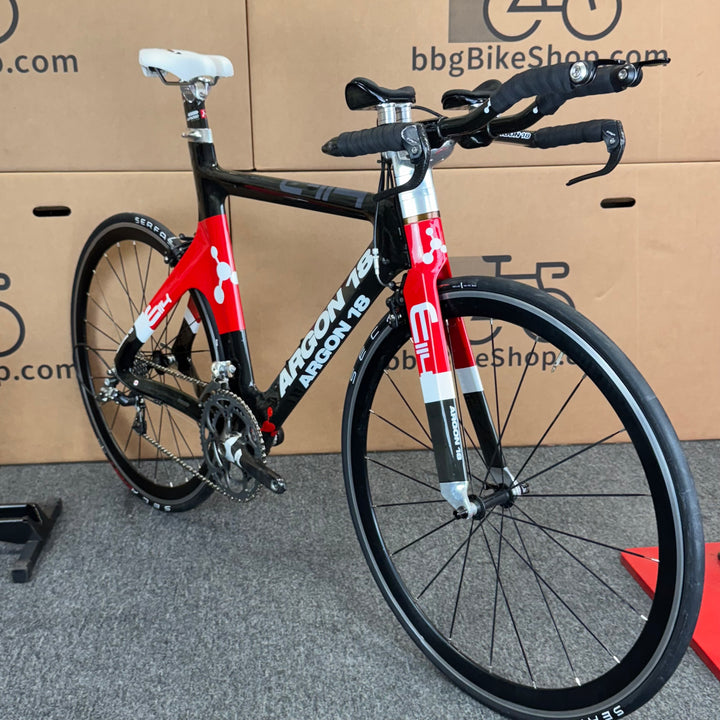 Used Argon 18 E-114, Carbon Fiber Triathon Bike-2012, M 54-56cm