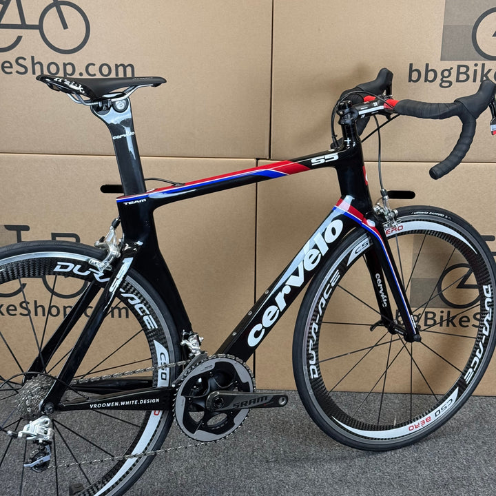 Used Cervelo S5 Team, Sram Red, Carbon Fiber Road Bike-2012, 58cm