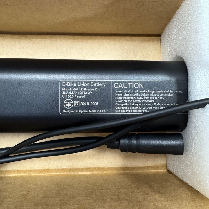 New Mahle X35 Plus Xseries B1 E-Bike Battery 36v, 6.8Ah. 244.8 Wh. Brand New In Box