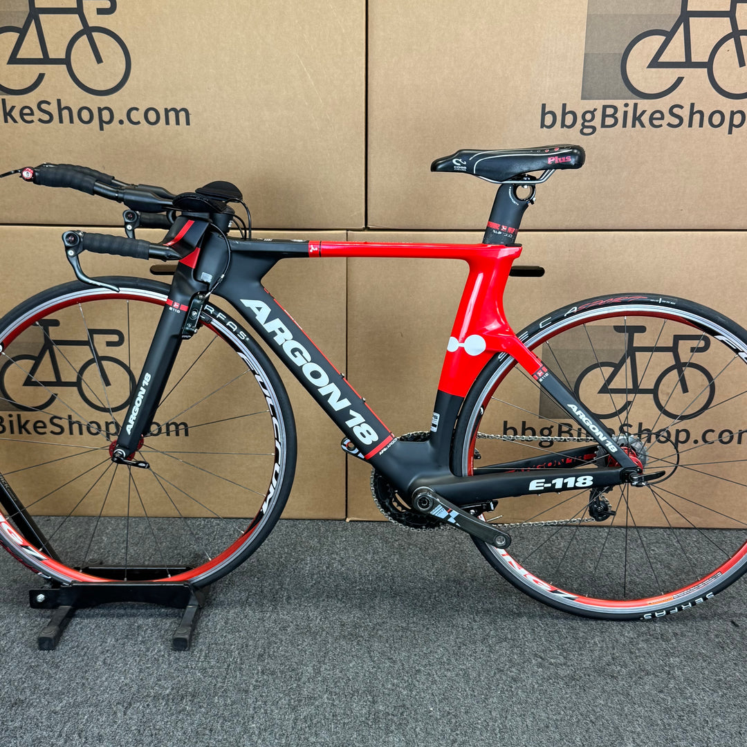 Used Argon 18 E-118, Carbon Fiber Triathlon Bike-2018, Small