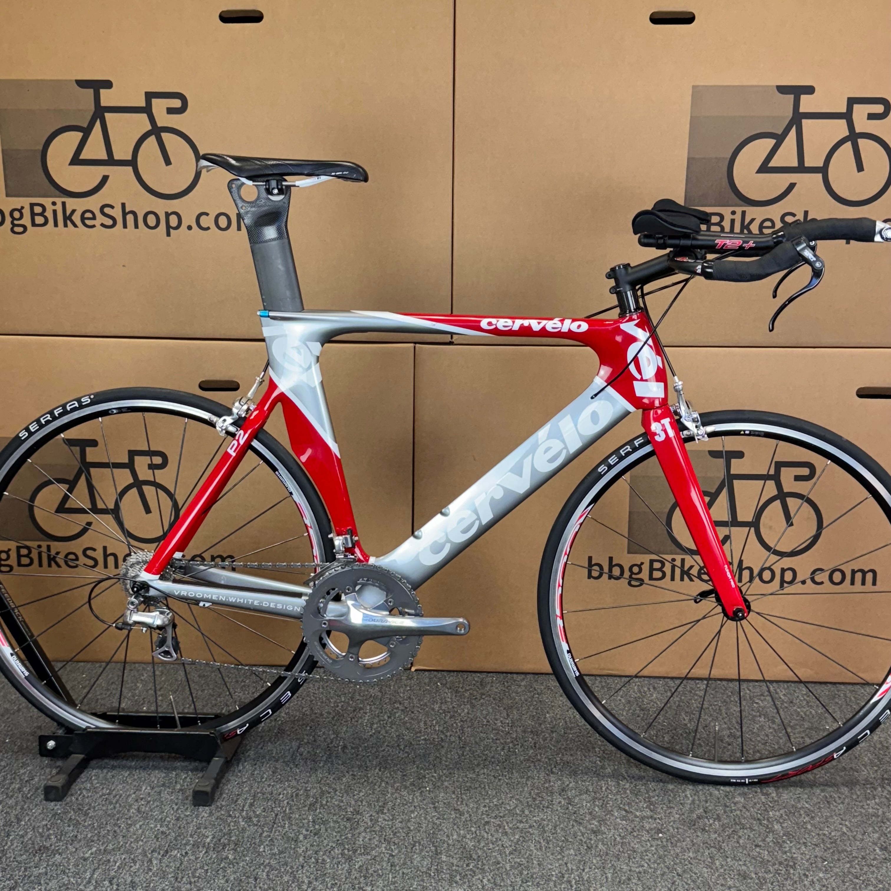 Used Cervelo P2, Shimano Dura-Ace, Carbon Triathlon TT Bike
