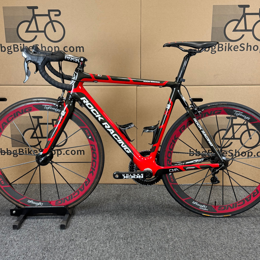 Used Rock Racing X-2, Lightweight Wheels, Dura-Ace, Carbon Road Bike-2010, 55cm