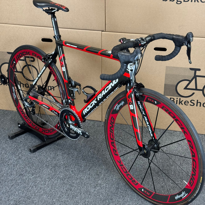 Used Rock Racing X-2, Lightweight Wheels, Dura-Ace, Carbon Road Bike-2010, 55cm