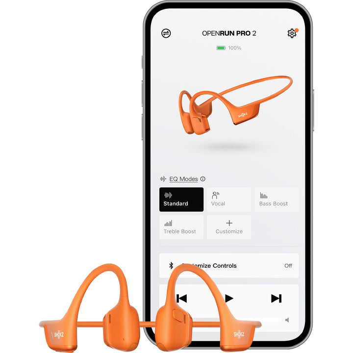 SHOKZ OpenRun Pro 2 Mini Orange, Wireless Hybrid Sports Headphones