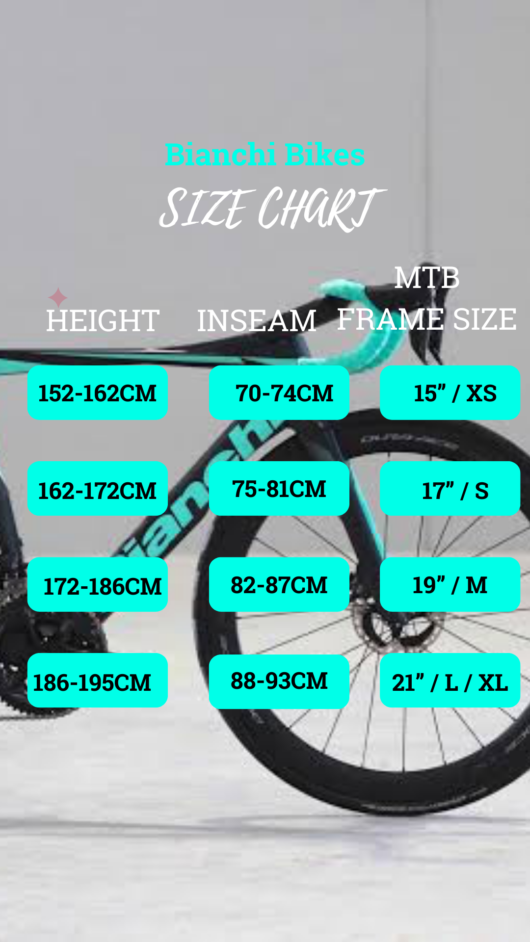 Bianchi nirone 7 size guide hotsell