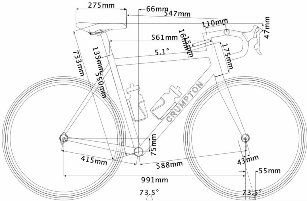 Used Crumpton, Fully Custom, Carbon Road Bike, ENVE cockpit, 13 pounds, 56cm