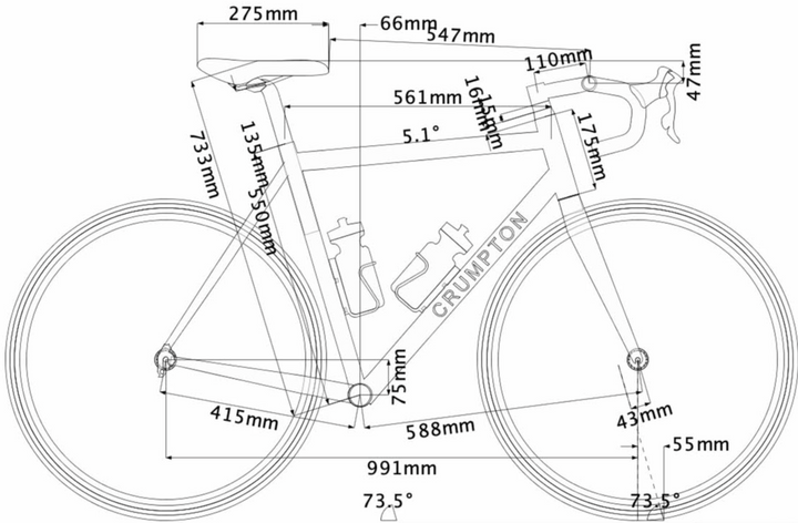Used Crumpton, Fully Custom, Carbon Road Bike, ENVE cockpit, 13 pounds, 56cm