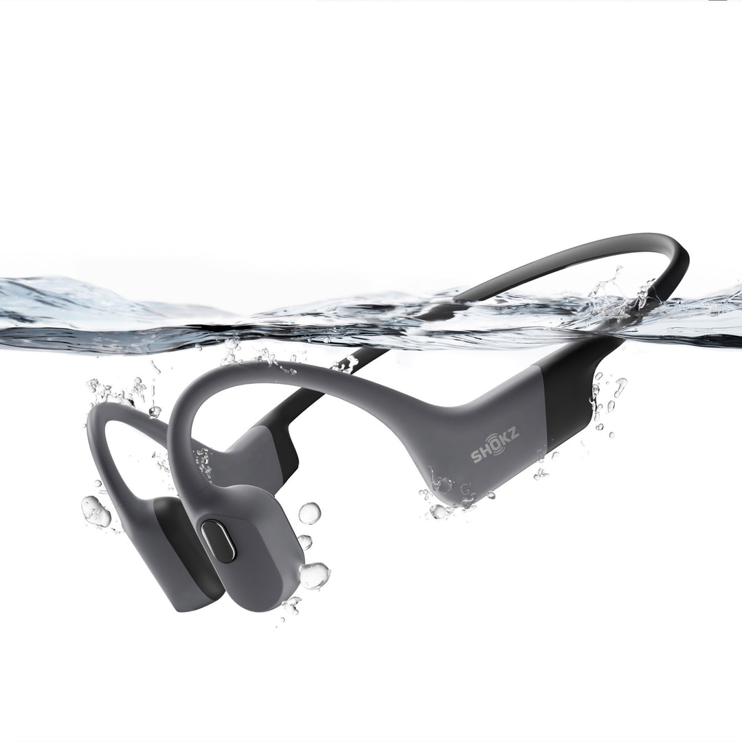 SHOKZ OpenSwim Pro Grey, MP3 Wireless Hybrid Sports Headphones Waterproof