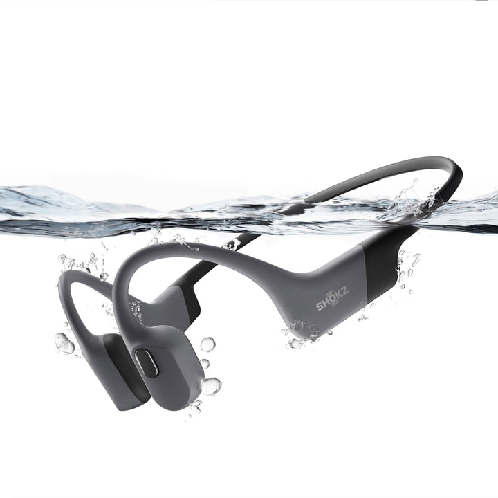 SHOKZ OpenSwim Pro Grey, MP3 Wireless Hybrid Sports Headphones Waterproof