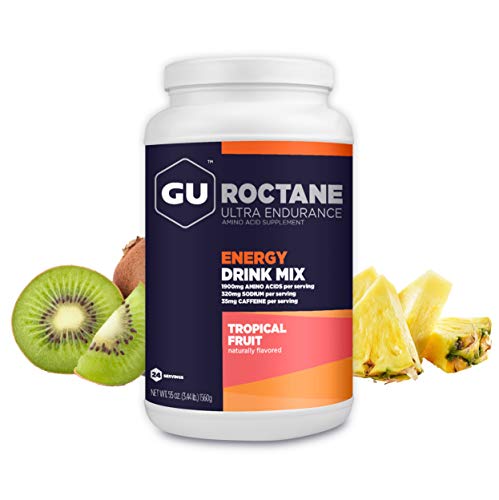 GU Roctane Energy Drink Mix 24 Serving Can Tropical Fruit