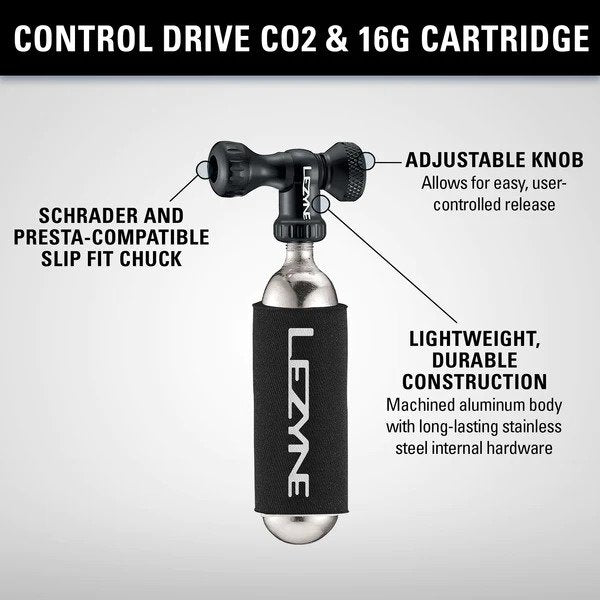 Lezyne Control Drive Co2 Head Only Gloss Red