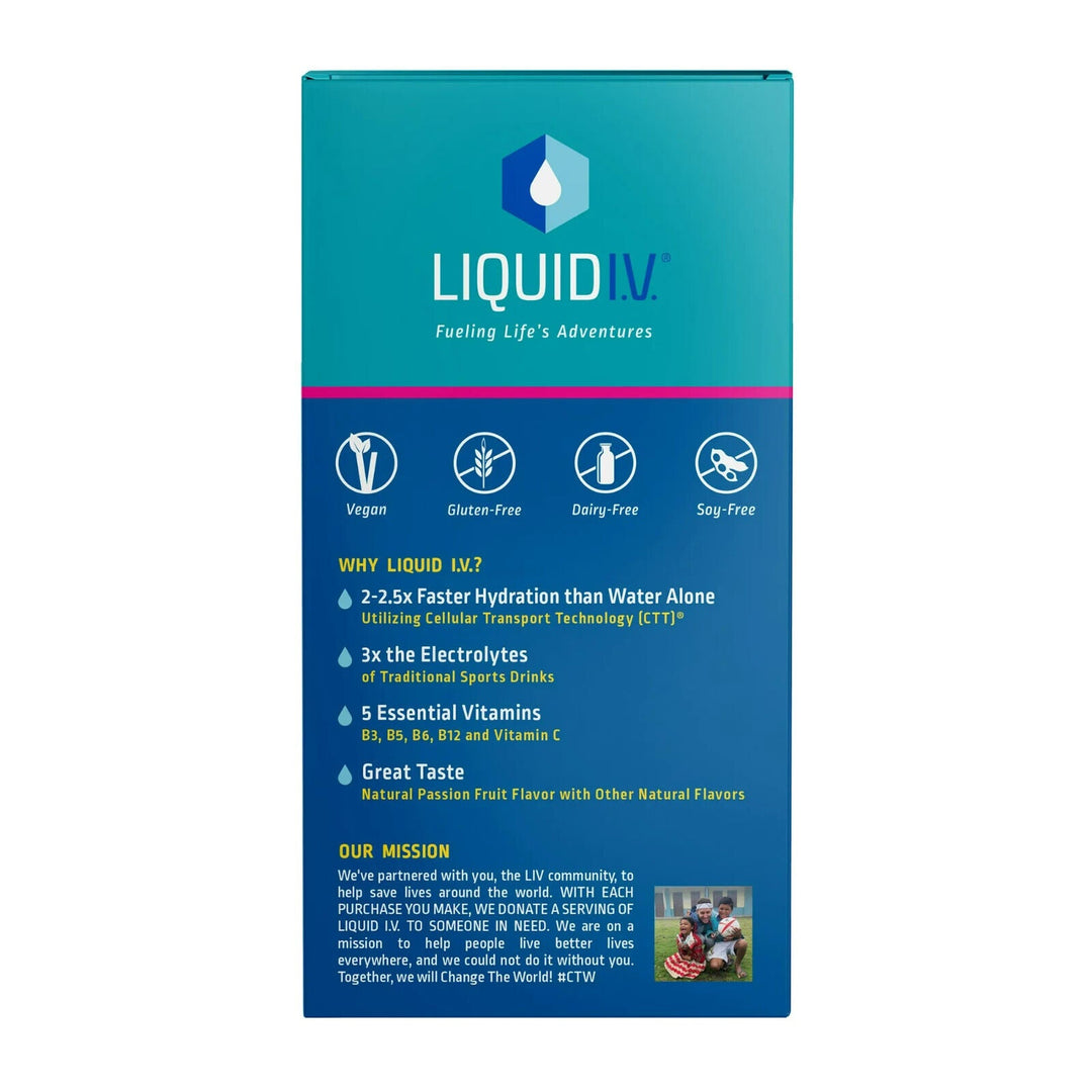 Liquid I.V. Hydration Multiplier 15ct Box Passion Fruit