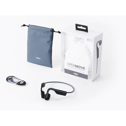 SHOKZ OpenMove Grey, Wireless Hybrid Sports Headphones
