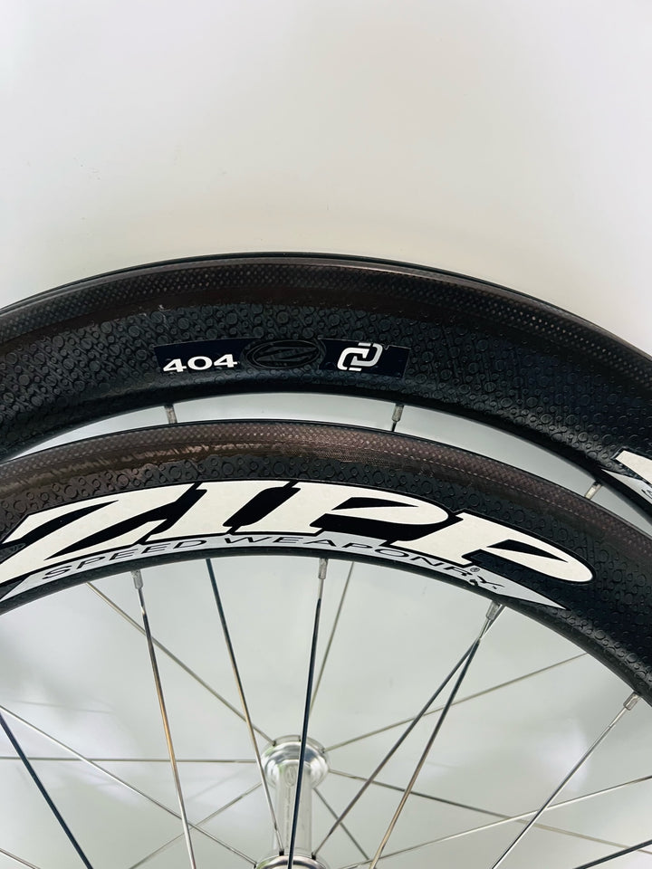 Zipp 404, Carbon Fiber Wheelset, Clincher, Rim Brakes, 58mm